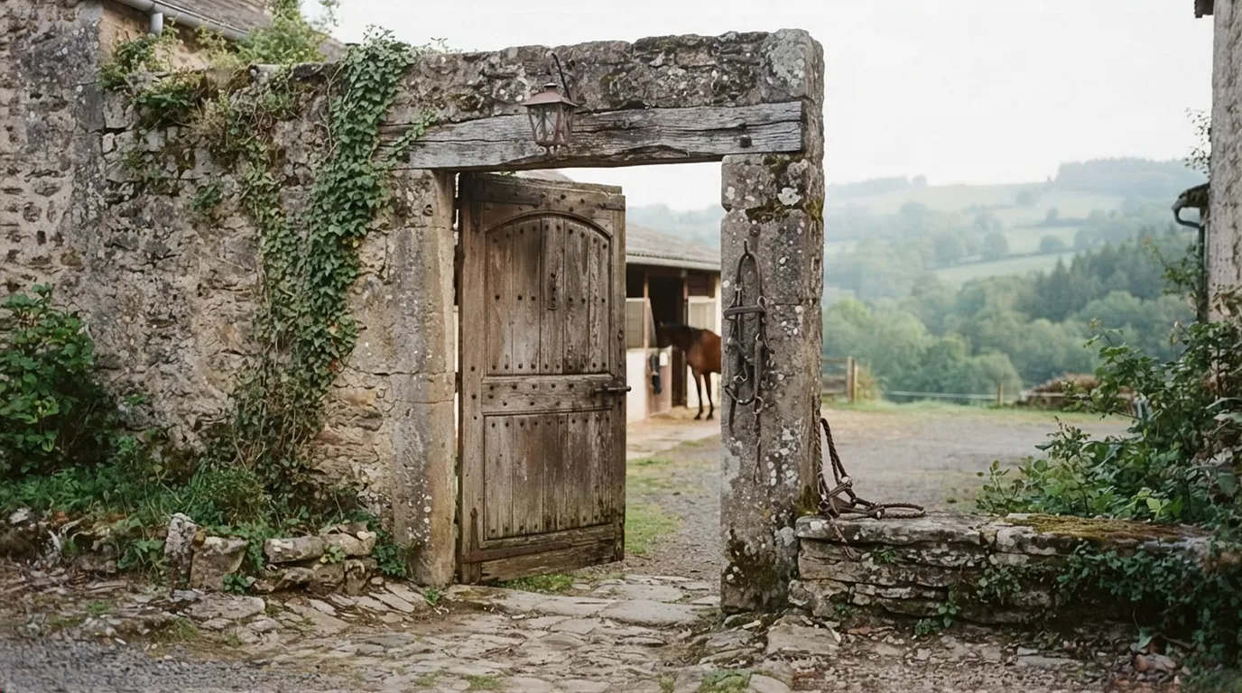 Entrée du Les Écuries du Villard, centre équestre à Peyrat-de-Bellac